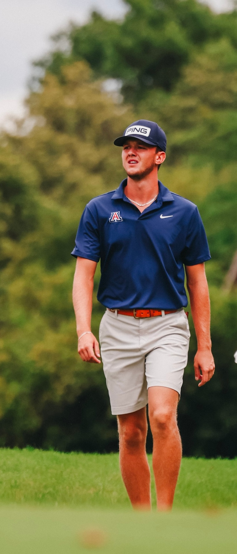 Connor Hamm walking the fairway